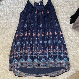 Joie navy, pink, and light blue dress